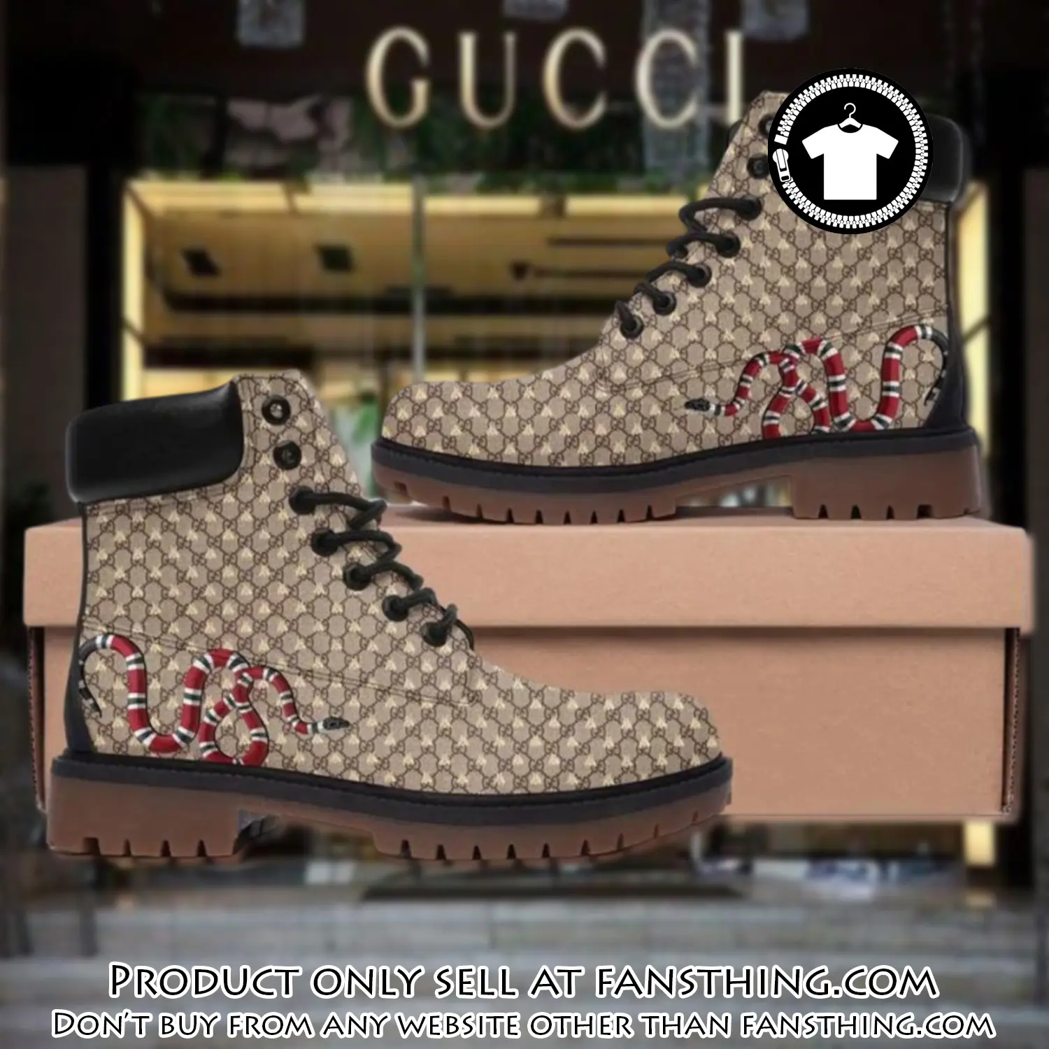 Gucci snake beige luxury brand boots gifts for men women fst5012683